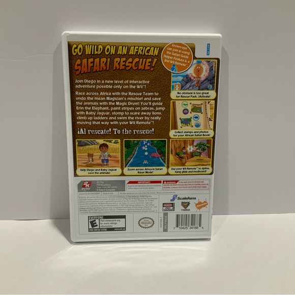 Go, Diego, Go Safari Rescue (Nintendo Wii, 2008) Action/Adventure Game w/Manual - Picture 2 of 5